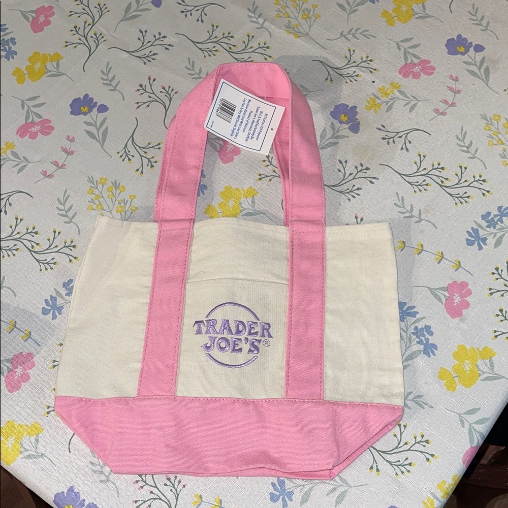 Trader Joe’s mini Pink Canvas Tote Bag